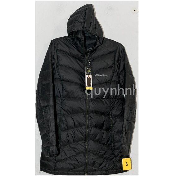 Eddie Bauer Women's CHEVRON DOWN PARKA IN BLACK - Picture 2 of 7